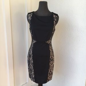 ANGL Black Lace Contour Dress